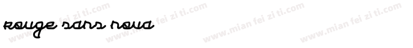 rouge sans nova字体转换